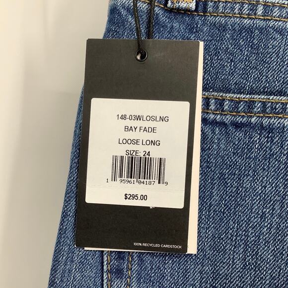 NEW! RE/Done Bay Fade Loose Long Denim $295 msrp Size 24 Jeans G22-5 - Picture 6 of 10